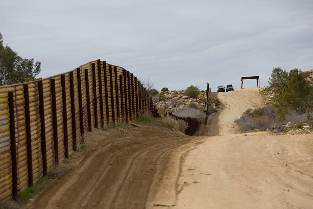 border in desert