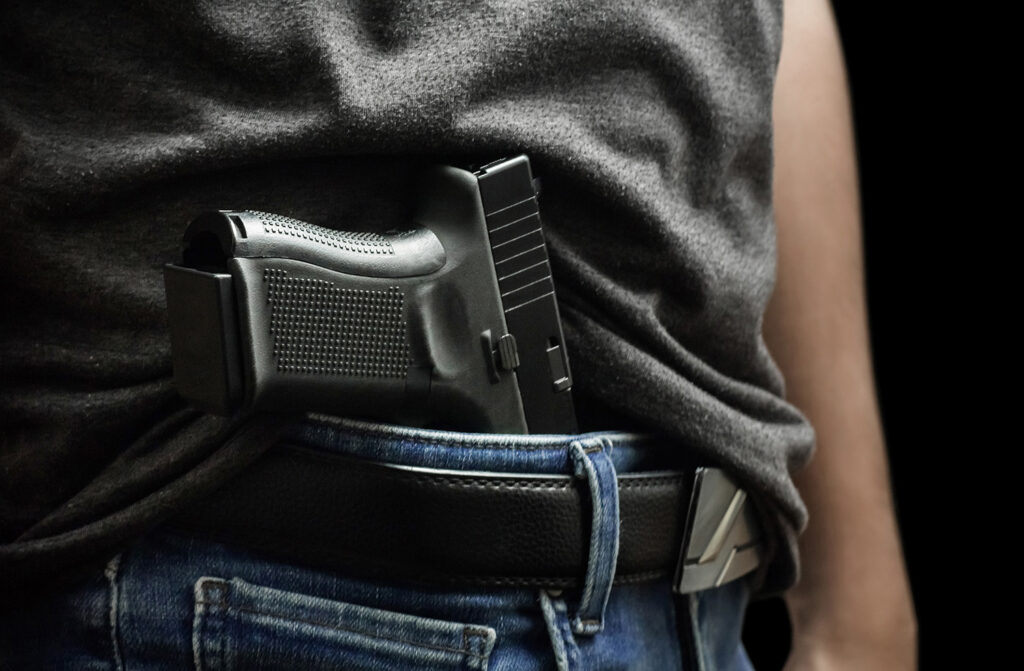 threat preparedness pistol in waist band