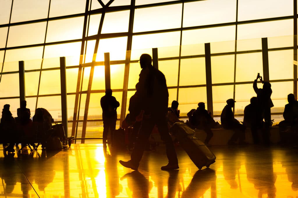 threat preparedness man in airport