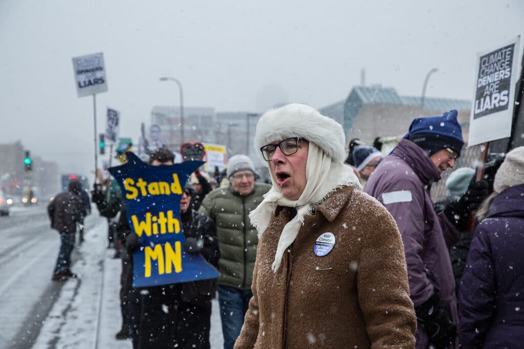 image of people at a protest