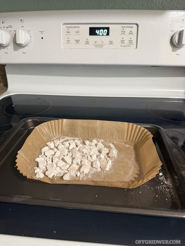Kearny Fallout Meter first step on oven