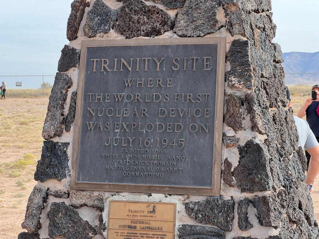Trinity Site plaque