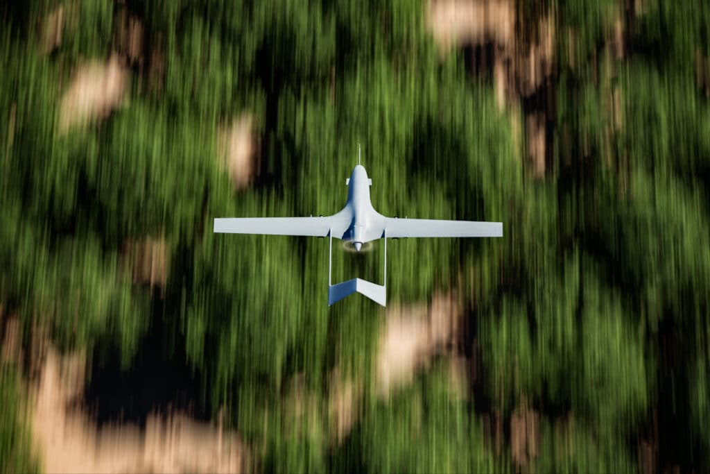 Military Drone flying