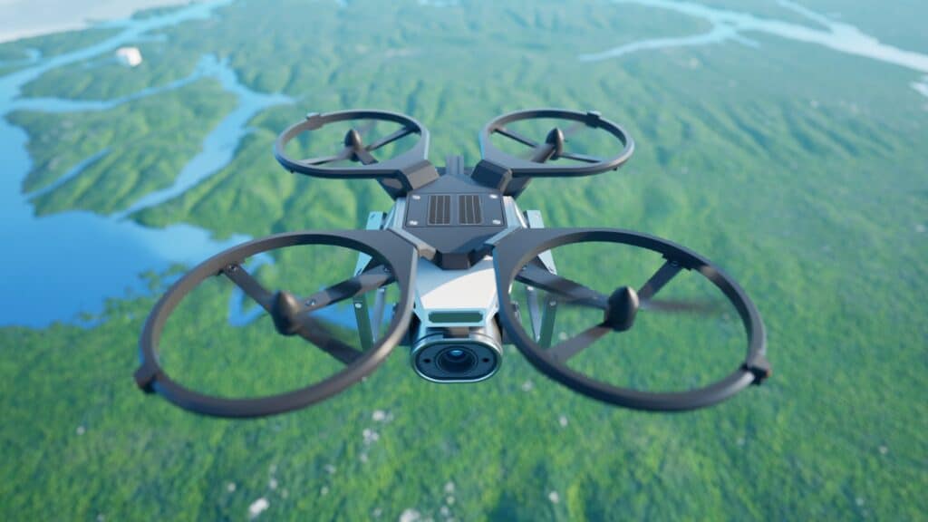 Drone over ground